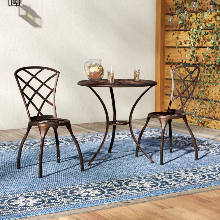 Round glass bistro online table set